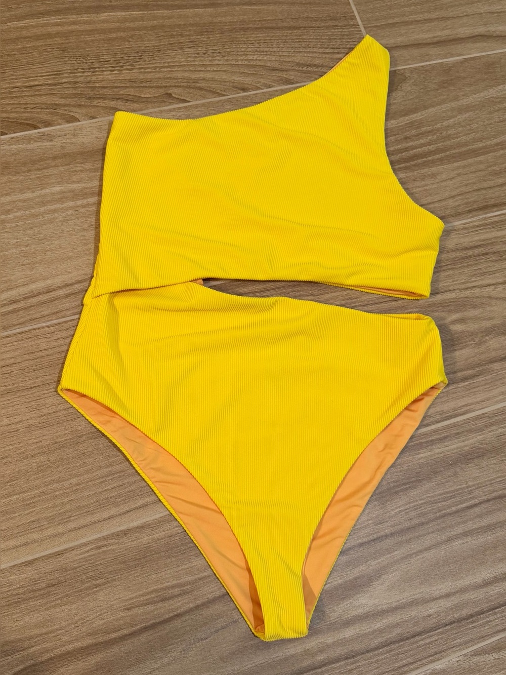 Beach Riot Ribbed Yellow Celine One Piece Swim - Picture 3 of 3